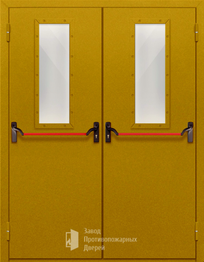 Фото двери «Двупольная со стеклом и антипаникой №65» в Москве