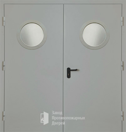 Фото двери «Двупольная с круглым стеклом EI-30» в Москве