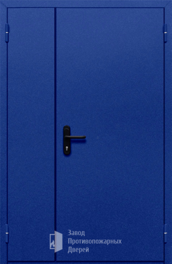 Фото двери «Полуторная глухая (синяя)» в Москве