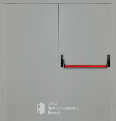 Фото двери «Двупольная глухая с антипаникой (2 створки) EI-30» в Москве