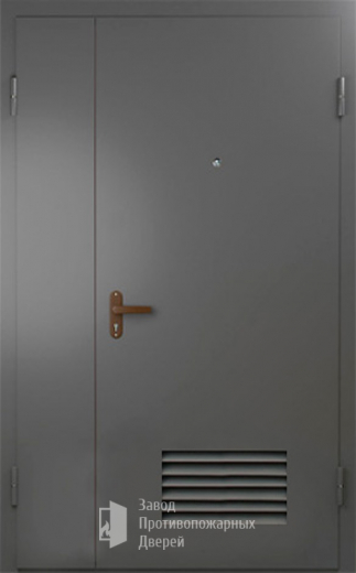 Фото двери «Техническая дверь №7 полуторная с вентиляционной решеткой» в Москве