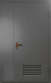 Фото двери «Техническая дверь №7 полуторная с вентиляционной решеткой» в Москве