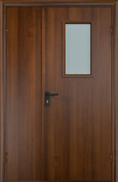 Фото двери «Полуторная МДФ со стеклом EI-30» в Москве